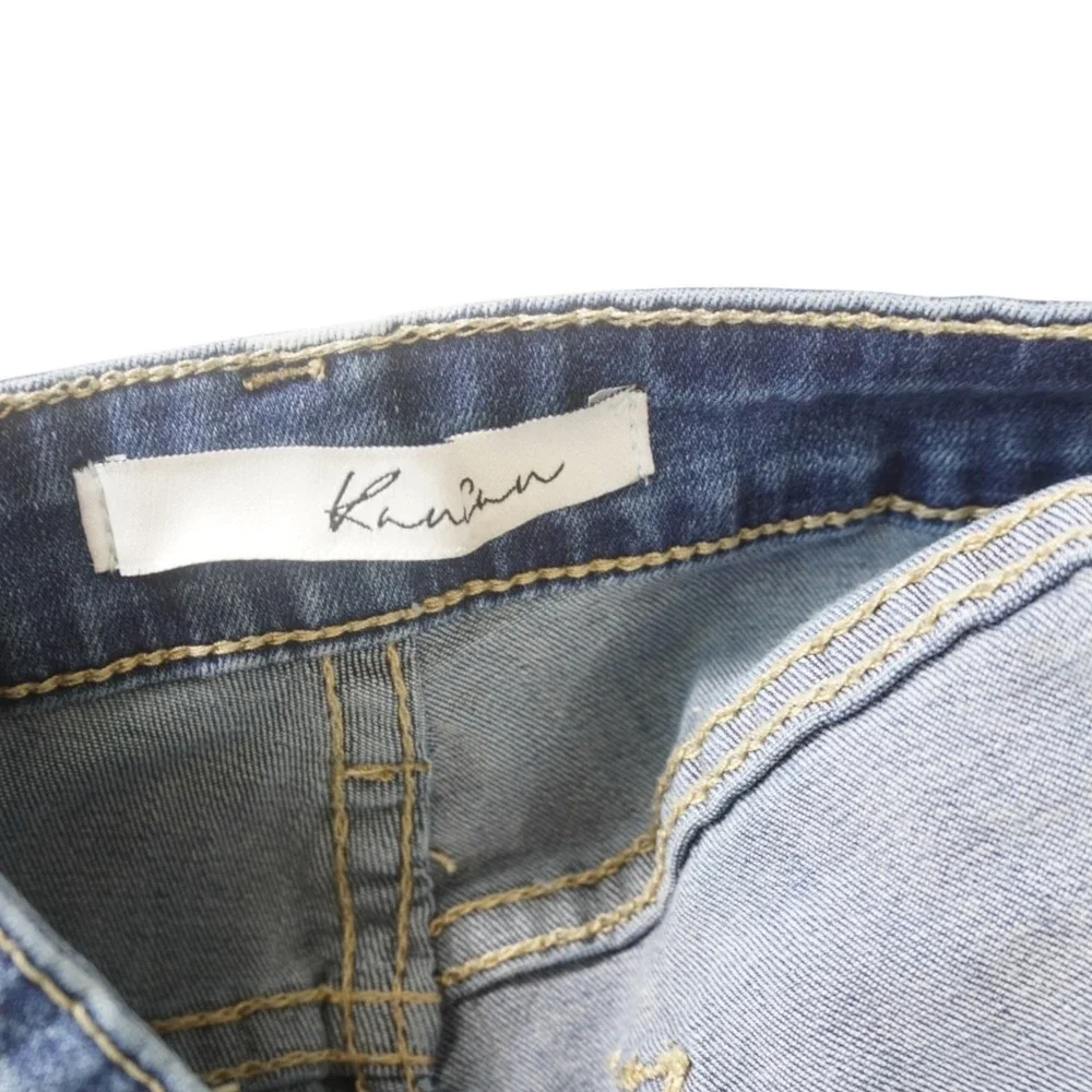Kancan Los Angeles Skinny Jeans Womens 9 Blue Denim Cotton Distressed Frayed Hem